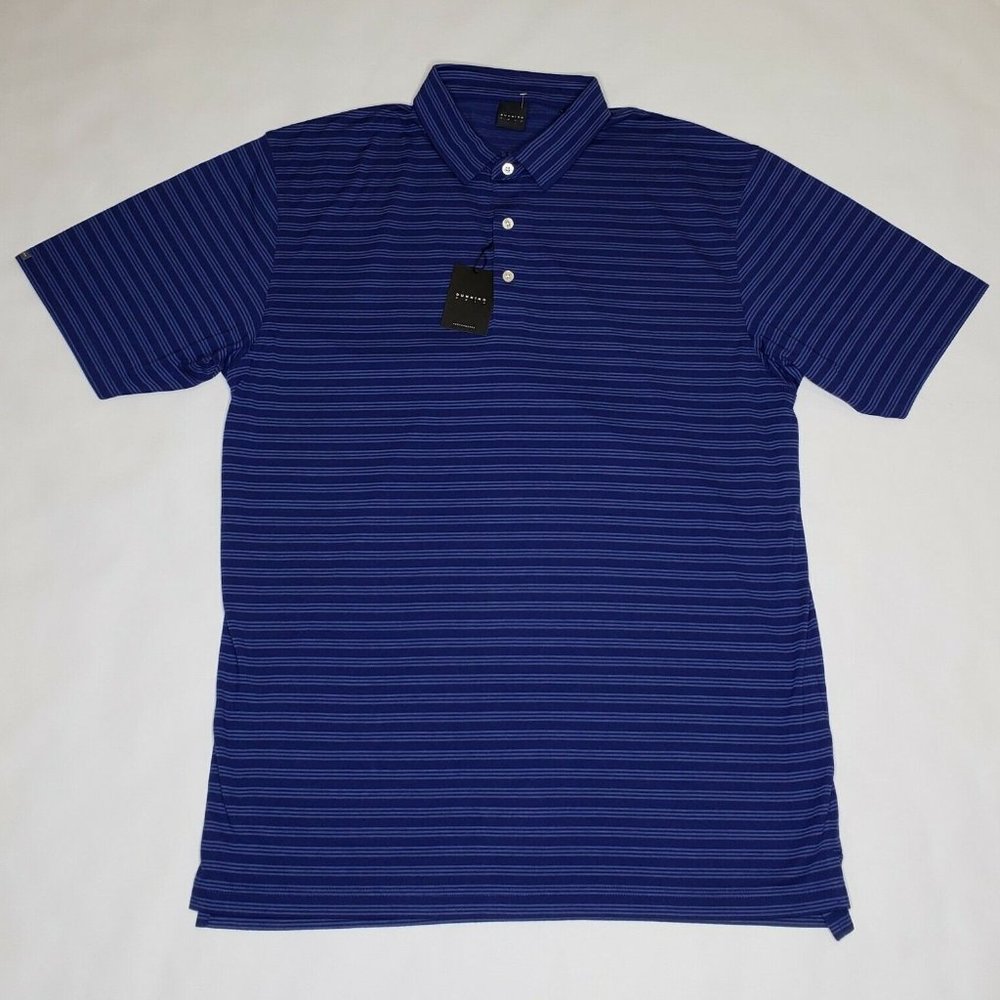 Dunning Stripe Jersey Golf Shirt Men's MSRP $89